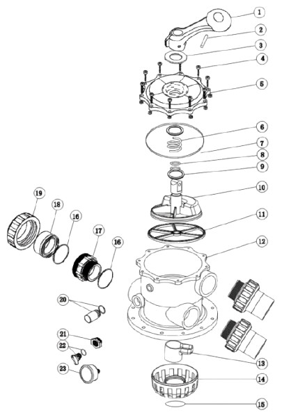 All Zodiac 50mm Multiport Valve Parts