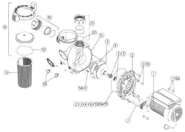 All Zodiac FloPro Pump Parts