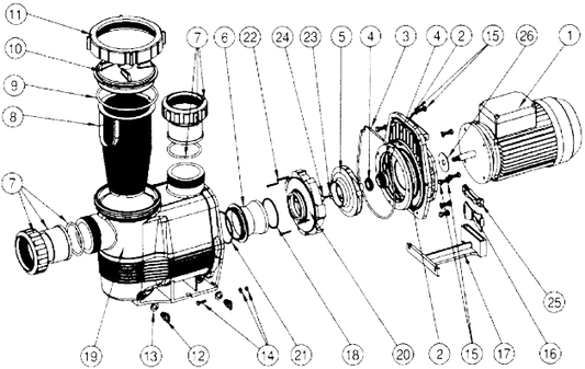 All Waterco Hydrostorm Plus Pump Parts